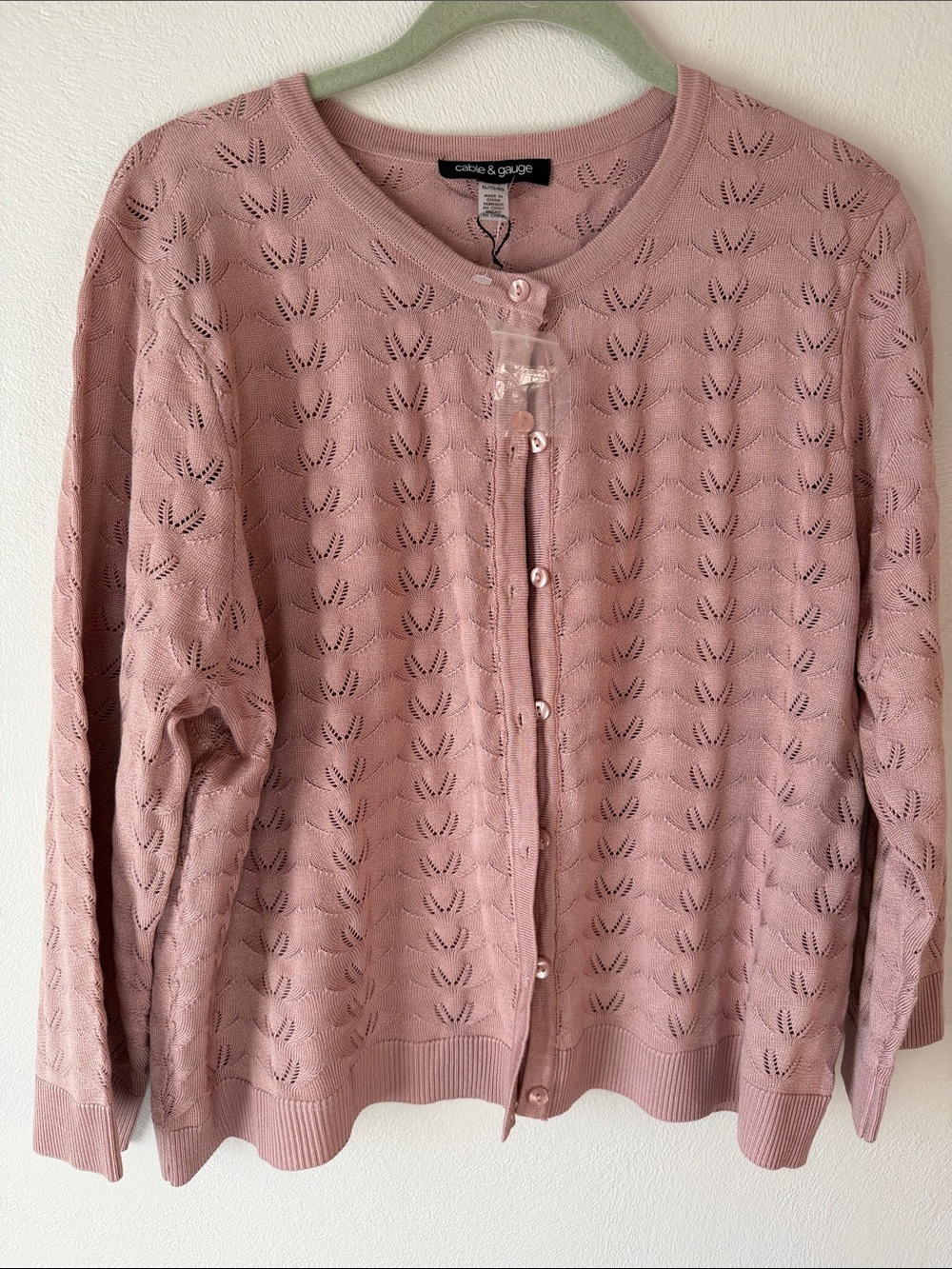 Cable &Gage women’s sweater 
Size:XL
Color dusty rose
NWT